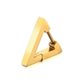 Poliertes Gold-Dreieck-Ohrringe aus minimalistischem Edelstahl für Damen und Herren - Dreieck Ohrbuckle / Gold