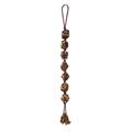 Handcrafted tiger eye stone car ornament with seven polished stones in a woven net - Tiger Eye Stone Bracelet