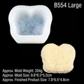 Stampo in silicone per torta mousse effetto roccia e candele fai-da-te, modello B554 - 2#B554 Grande