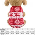 Christmas reindeer pet vest size chart for dogs and cats in sizes XS to 2XL - S / Puppy Sleeveless Red Elk