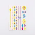 Fluorescent gold tattoo stickers featuring Hamsa Hand and Evil Eye bohemian designs - Fluorescent DKCS-034