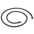Flat snake bone chain necklace in black stainless steel finish with lobster clasp closure - 4mm Width (KN203528-Z)