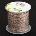 Brown and beige mixed jewelry cord wrapped on a professional plastic spool - 20# Brown White Mixed