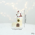 Santa Claus in boot chimney resin ornament, 18cm height decorative Christmas figurine - Santa in Shoe (Resin)