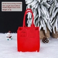 Sac cadeau de Noël en feutre rouge avec poignée, format 10cm pour bonbons ou pommes - Sac Cadeau de Noël en Feutre DIY Rouge