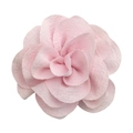 Pink handmade bubble crepe fabric flower accessory for hair clips and brooches - Light Pink