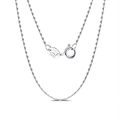 Italian S925 sterling silver bamboo chain necklace with hallmark clasp detail - Bamboo Link Chain / 0.6mm/55cm