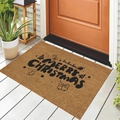 Christmas entrance mat with Merry Christmas text and festive holiday tree icons - Holiday Elements (CHDT-2024-01291)