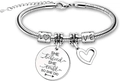 Bracciale a catena snake argento con disco motivazionale e ciondolo a cuore traforato - Cuore d'Argento-3 (Inspirational Quote)