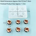 Silikonform mit 6 Mulden für Miniatur-Lebensmittel, Schokolade und Mini-Kuchen - Sechs-Loch Mini Kuchen