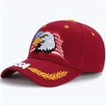 Burgundy baseball cap with American flag eagle embroidery and USA side lettering - Burgundy
