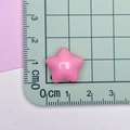 Pink resin star charm size measurement on ruler for DIY jewelry and phone case making - Watermelon red
