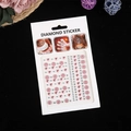 Set di adesivi brillanti con cuori rosa e strass rotondi per decorazioni viso e unghie art - Gemme a Cuore di Girasole Rosa