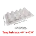 15-cavity white silicone fruit mousse mold for DIY baking and French desserts 295x173x50mm - 15-Cavity Strawberry Mousse Mold / White