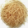 Natural light yellow shredded raffia paper filler for gift boxes and packaging - Extra Small [10*10*8] / Raffia (20g/pcs)