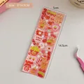 Roze beer laser stickers voor DIY planners en schattig scrapbooking van 5x14,5cm - 6# Zoete Aardbei Serie