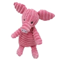 Peluche a forma di maialino rosa in velluto a coste per cani resistente ai morsi - Maiale rosa