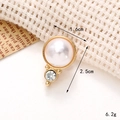 Golden bow-knot pearl and rhinestone charm for shoes with size and weight dimensions - C280 16*25 Pearl Accessory