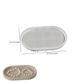 Silikonform für ovale gestreifte Tabletts zur DIY-Herstellung mit Maßen und Beispiel - Stil 2 (19.5x12.2x1.6cm)