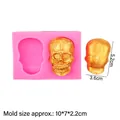 Stampo in silicone rosa a forma di teschio per cioccolato, misura 10x7x2,2 cm - Stile 2 / Rosa