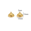 Golden stainless steel shell charm for DIY jewelry with 13mm size measurements - Gold Shell-531