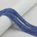 Strands of 2x4mm blue natural stone tube beads for DIY jewelry making and crafting - Blue Crystal