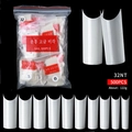 Transparant witte Franse ballerina nageltips set, 500 stuks, maat 32NT, 122g verpakking - Stijl 32 / 500 Stuks / Natuurlijke Kleur