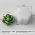 Succulent silicone mold for DIY candles with detailed size and weight specifications - Succulent H-0569