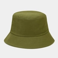 Minimalist bucket hat in army green made of durable canvas for sun protection - M (56-58cm) / Army Green
