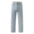 Classic light blue straight-leg denim jeans with a vintage high-waisted loose fit for women - S / Light Blue
