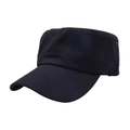Detail of black cadet cap featuring ripstop texture fabric and metal side air eyelet - Adjustable / Black