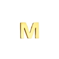 Polished 14K gold plated titanium steel letter M pendant for DIY jewelry making - M