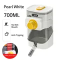 Distributeur automatique d'eau blanc 700ML pour cage avec buse à bille en inox pour animaux - Abreuvoir Suspendu-700ML / Blanc perle