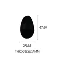 Mini black teardrop makeup puff 47x28mm for detail concealing and localized setting - Black / Small (1pc Loose)