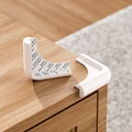 Protezione angolare in silicone bianco a forma di L per la sicurezza dei bambini sui mobili - Forma L-Bianco Riso