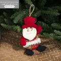 Addobbo natalizio di Babbo Natale in peluche con cappello rosso e motivo a quadri - Babbo Natale Cappello Rosso (Senza Campanello)