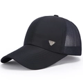 Gorra de béisbol de malla transpirable azul marino con insignia metálica de Spirit - Ajustable / Azul marino