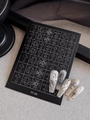Gothic style nail art stickers with white cross and fleur-de-lis patterns, model YT 50 - Gothic Cross Style (YT50)