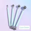 Set of 4 double-ended light green ball stylus tools for clay sculpting and fondant modeling - Round Bar Blue 4-post Opp Bag
