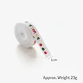 Ruban de Noël blanc de 1cm avec lettres colorées et motifs festifs, rouleau de 23g - 1.0 Blanc Dorure Lettres Colorées (6 Yards)