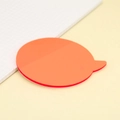 Note adesive PET a forma di fumetto arancione con design a strati per ufficio - Arancione