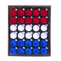 Set di 30 palline di Natale da 3 cm rosso bianco blu in confezione - 30 pezzi / Rosso+Bianco+Blu