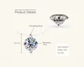 S925 sterling silver necklace with 8mm D color VVS1 moissanite mermaid tear pendant - 2ct Mermaid Tear Necklace
