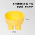 Vibrant yellow elephant leg pet bowl with dopamine design and 10cm anti-topple base - 450ml/Elephant Leg Style / Yellow