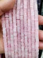 Strand of pink rose quartz cylinder beads for DIY jewelry making and handmade crafts - Rose Quartz