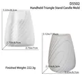Striped spiral candle silicone mold model D5502 for DIY resin and plaster crafts - Triangle Pillar Style (D5502)