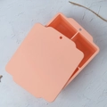 Orange food-grade silicone ice cube tray with lid and four compartment square design - 4 Cavities (No Lid) / Hot Pink