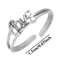 Detailansicht der Abmessungen des silbernen Love-Rings aus Edelstahl mit 1,7 cm Innendurchmesser - Silber