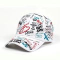 Gorra de béisbol blanca con graffitis coloridos y estampado de estilo hip-hop - Blanco 1