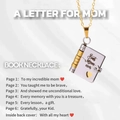 Expandable gold book pendant necklace engraved with 'Best Mom ever' for women - 42-1 Two-tone Mom Style Gold Chain